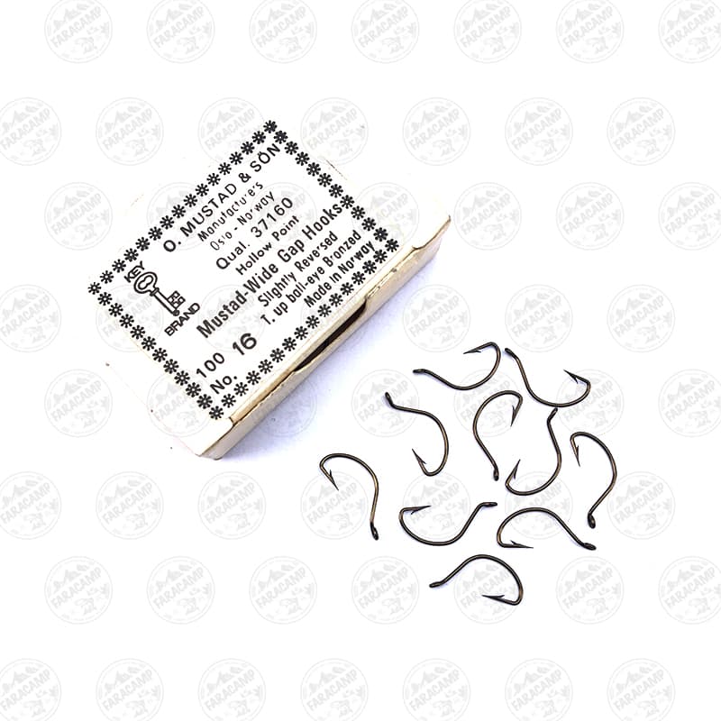 قلاب موستاد نروژ برنزی سایز 16 بسته 10 عددی MUSTAD WideGap 37160