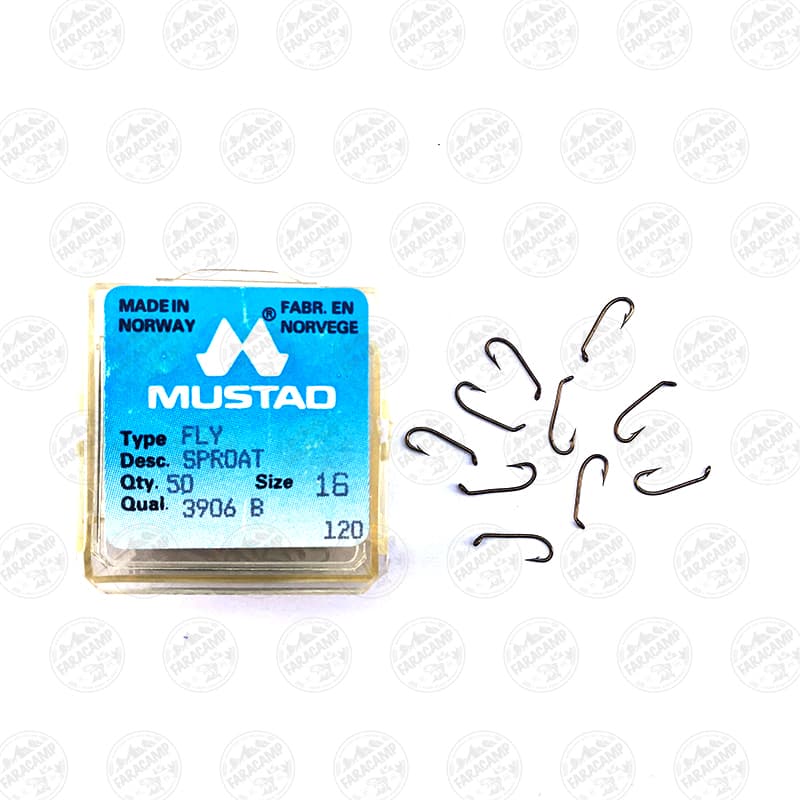 قلاب موستاد برنزی سایز 16 بسته ۵۰ عددی MUSTAD 3906B