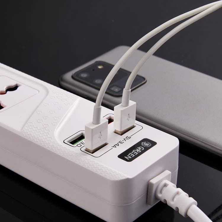 هاب شارژر و چند راهی برق گرین مدل GREEN LION POWER SOCKET 4 AC 4 USB 3000W — تصویر ۴