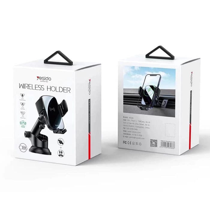 هولدر و شارژر وایرلس یسیدو مدل YESIDO C186 Wireless Charger Holder — تصویر ۲