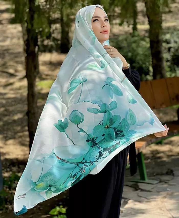 شال نخی طرح Flowers & wind