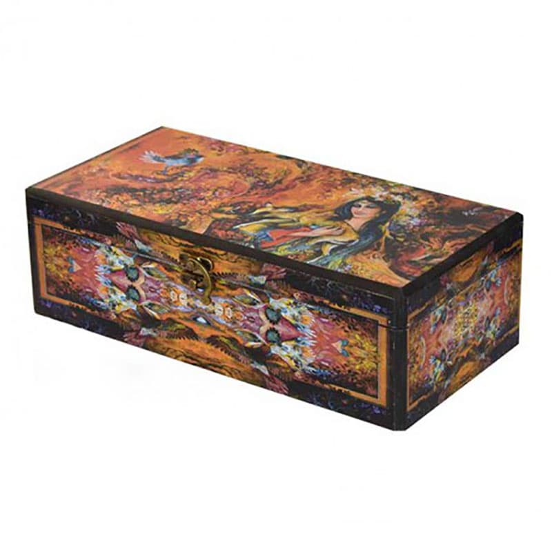 جعبه چای و دمنوش 15*30 طرح مینیاتور کد 060207