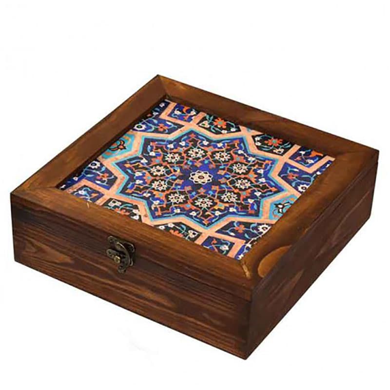 جعبه چای کیسه ای و دم نوش25*25 طرح هفت آسمان کد 060303