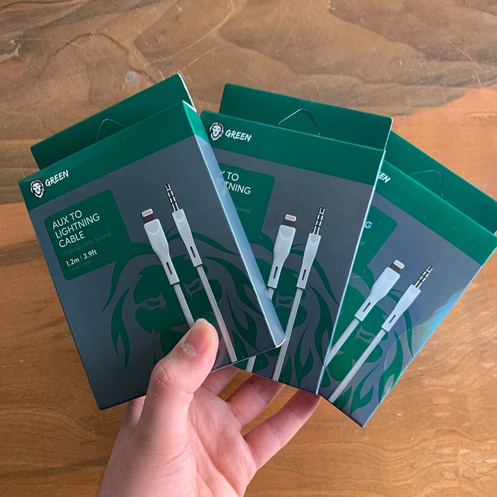 کابل تبدیل AUX به لایتنینگ گرین مدل GREEN AUX to Lightning — تصویر ۶