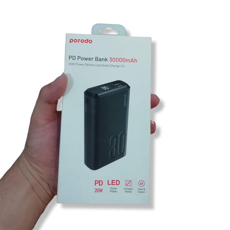 پاور بانک 30000 میلی آمپر پورودو مدل PORODO PD-3094-BK Power Bank — تصویر ۴