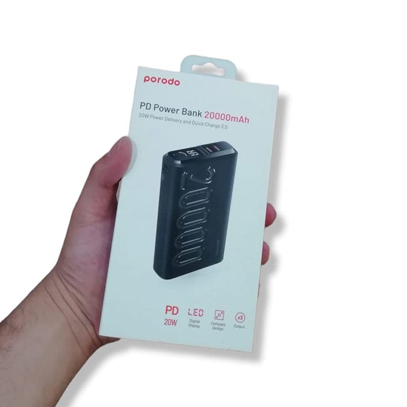 پاور بانک 20000 میلی آمپر پورودو مدل PORODO PD-2093-BK Power Bank — تصویر ۶