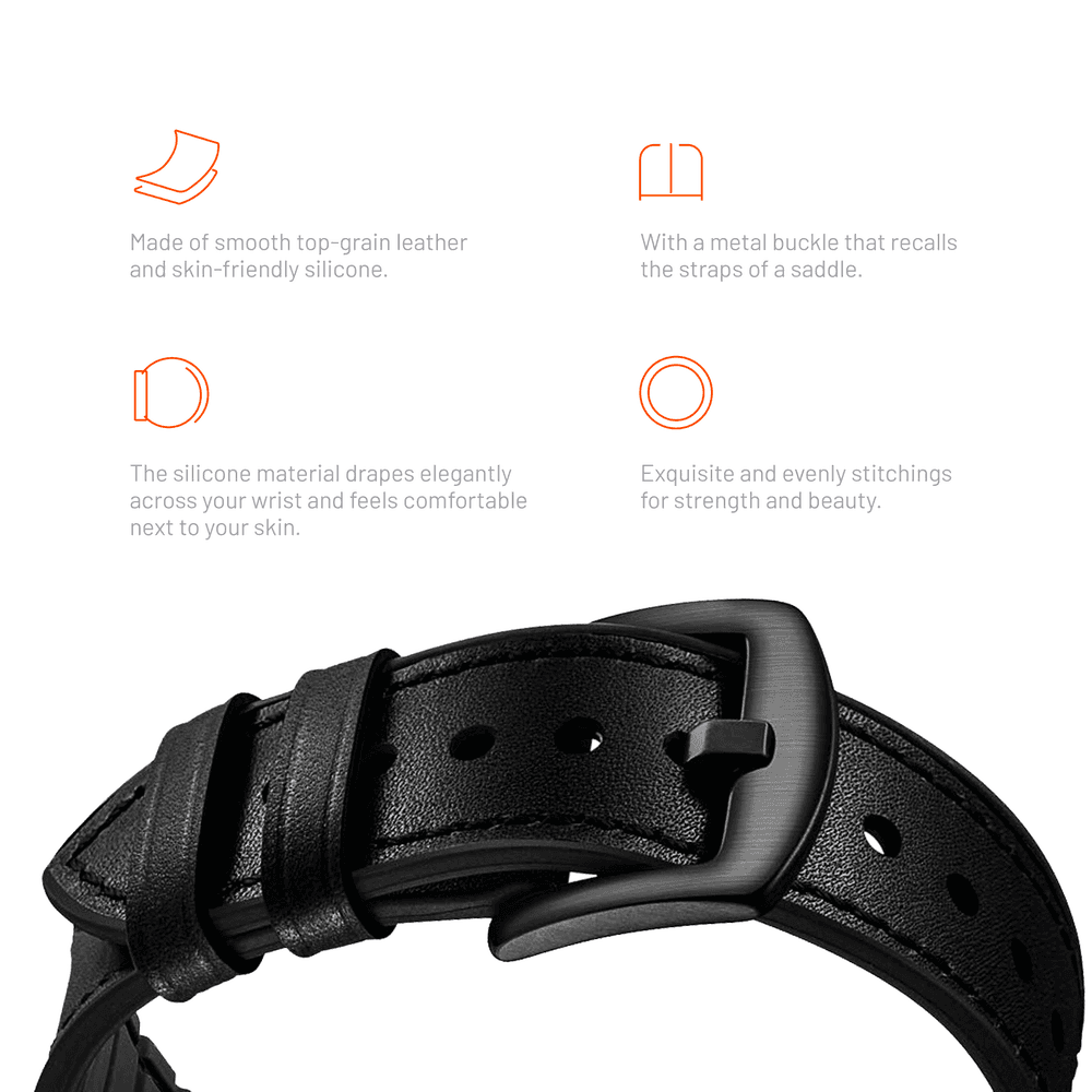 بند اپل واچ پرودو مدل iGuard the beast Leather + Silicone Watch Band 44/45mm — تصویر ۲