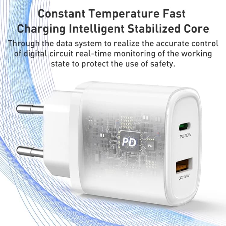 شارژر دیواری 20 وات یسیدو مدل YC47 به همراه کابل لایتنینگ — تصویر ۴