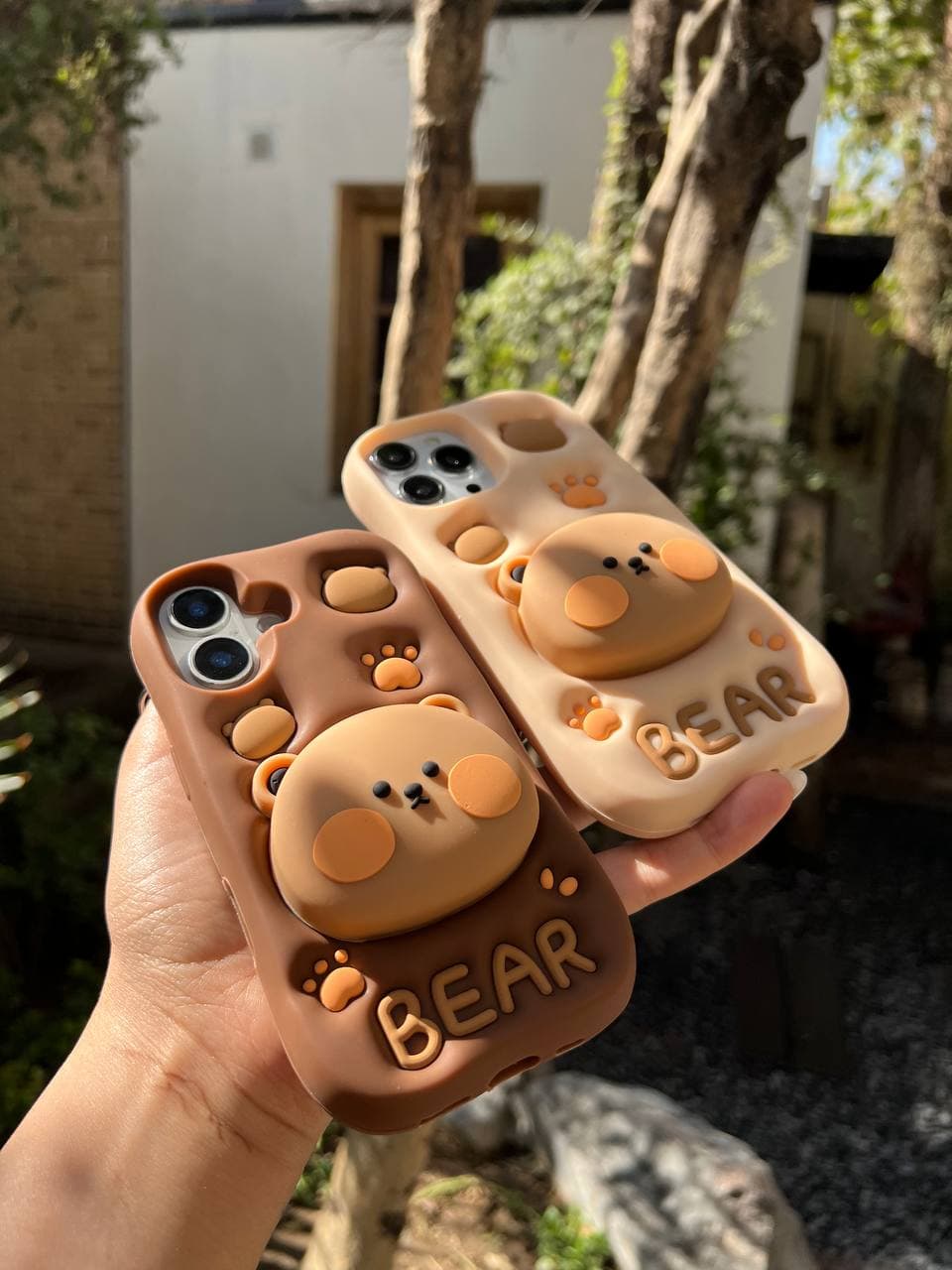قاب bear استندشو رنگ قهوه ای (آیفون سامسونگ شیائومی) — تصویر ۴