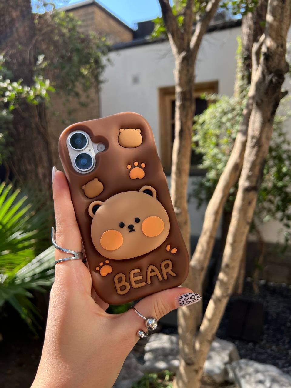 قاب bear استندشو رنگ قهوه ای (آیفون سامسونگ شیائومی) — تصویر ۵