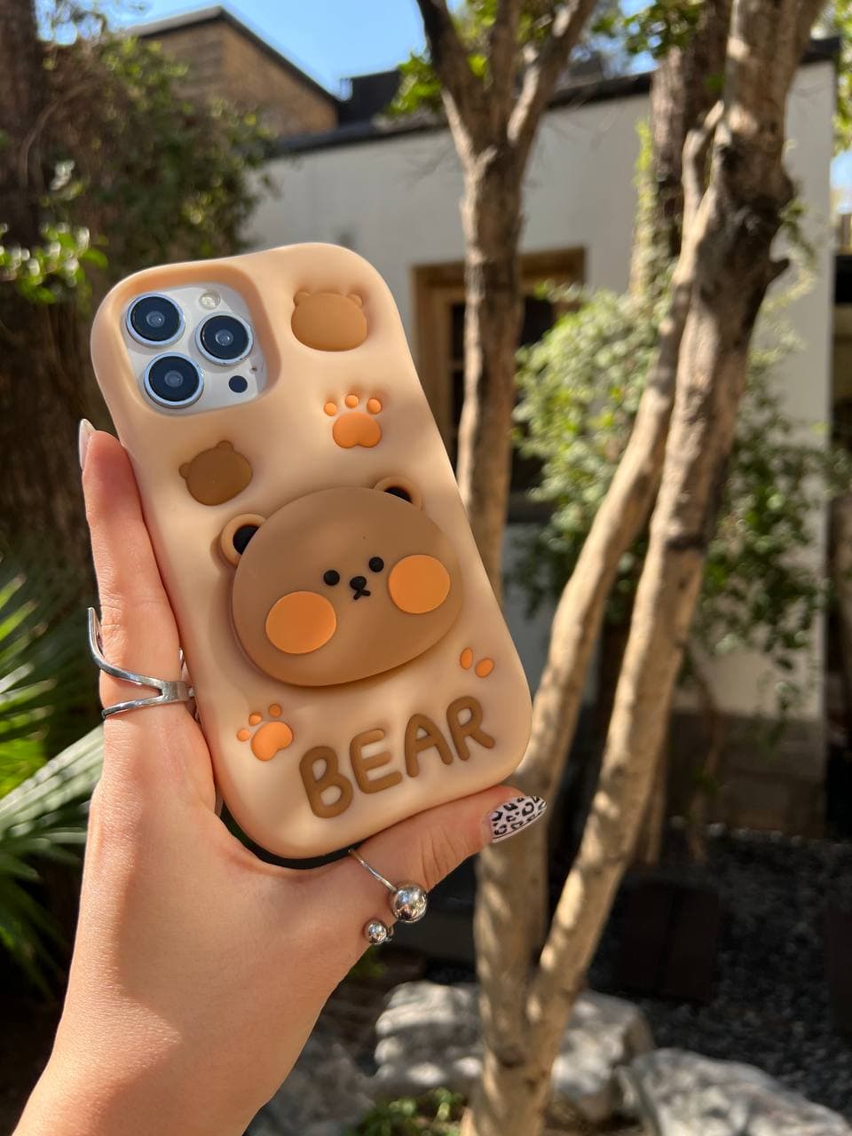 قاب bear استندشو رنگ قهوه ای (آیفون سامسونگ شیائومی) — تصویر ۶