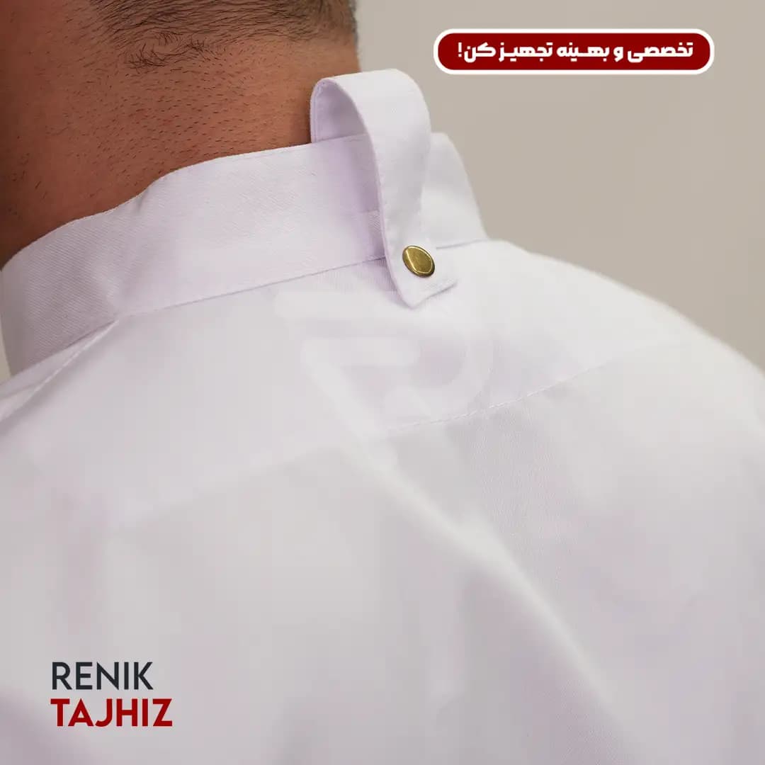 روپوش (کت سر آشپز) سفید CHEF’S COAT — تصویر ۵