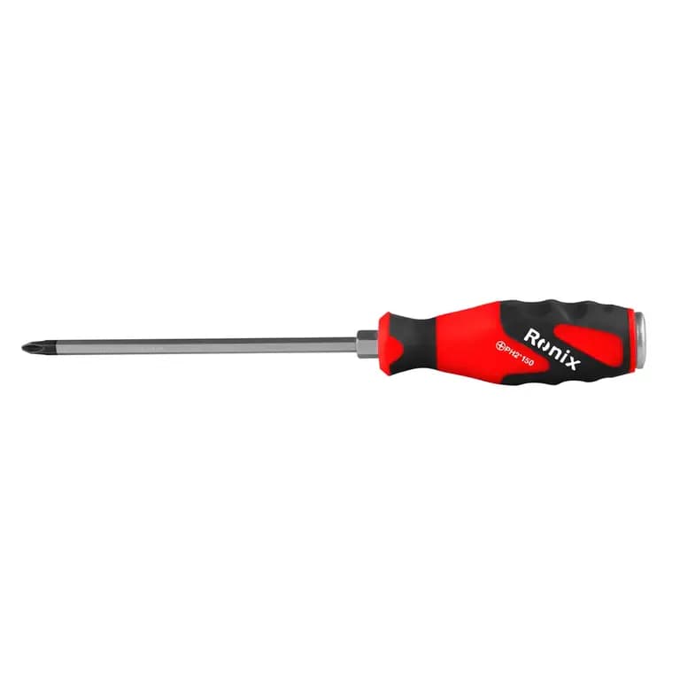 پیچ گوشتی تکی دسته TPR ضربه خور رونیکس 150×6 چهارسو مدل RH-2971