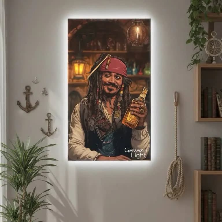 تابلو بک‌ لایت طرح جک اسپارو