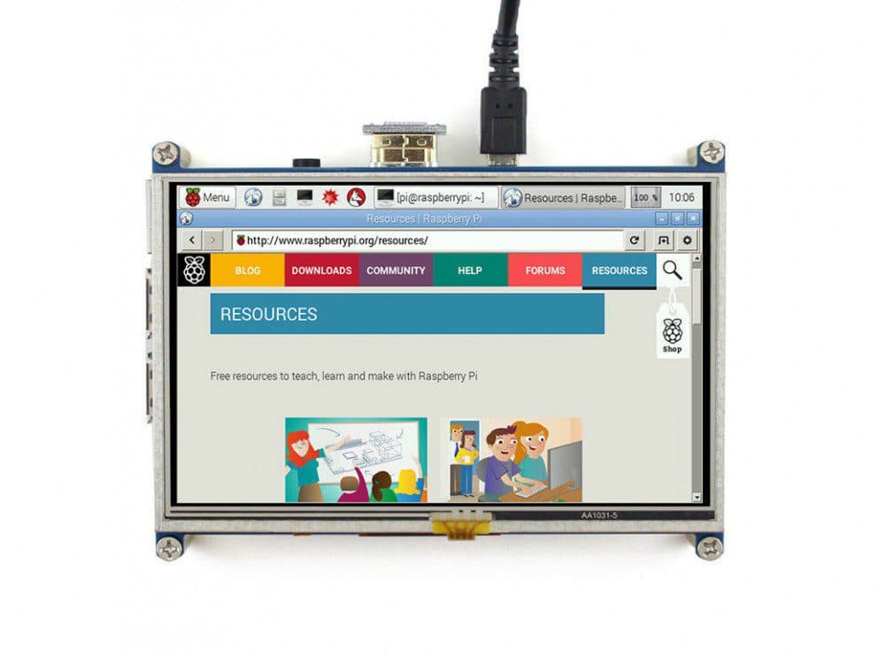نمایشگر 5 اینچی همراه با تاچ مقاومتی دارای ورودی HDMI اورجینال — تصویر ۳
