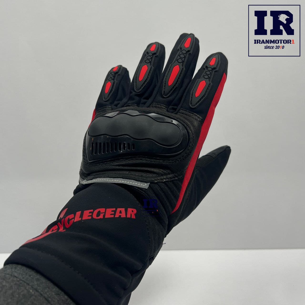 دستکش زمستانی موتور سیکلت cycle gear مشکی قرمز