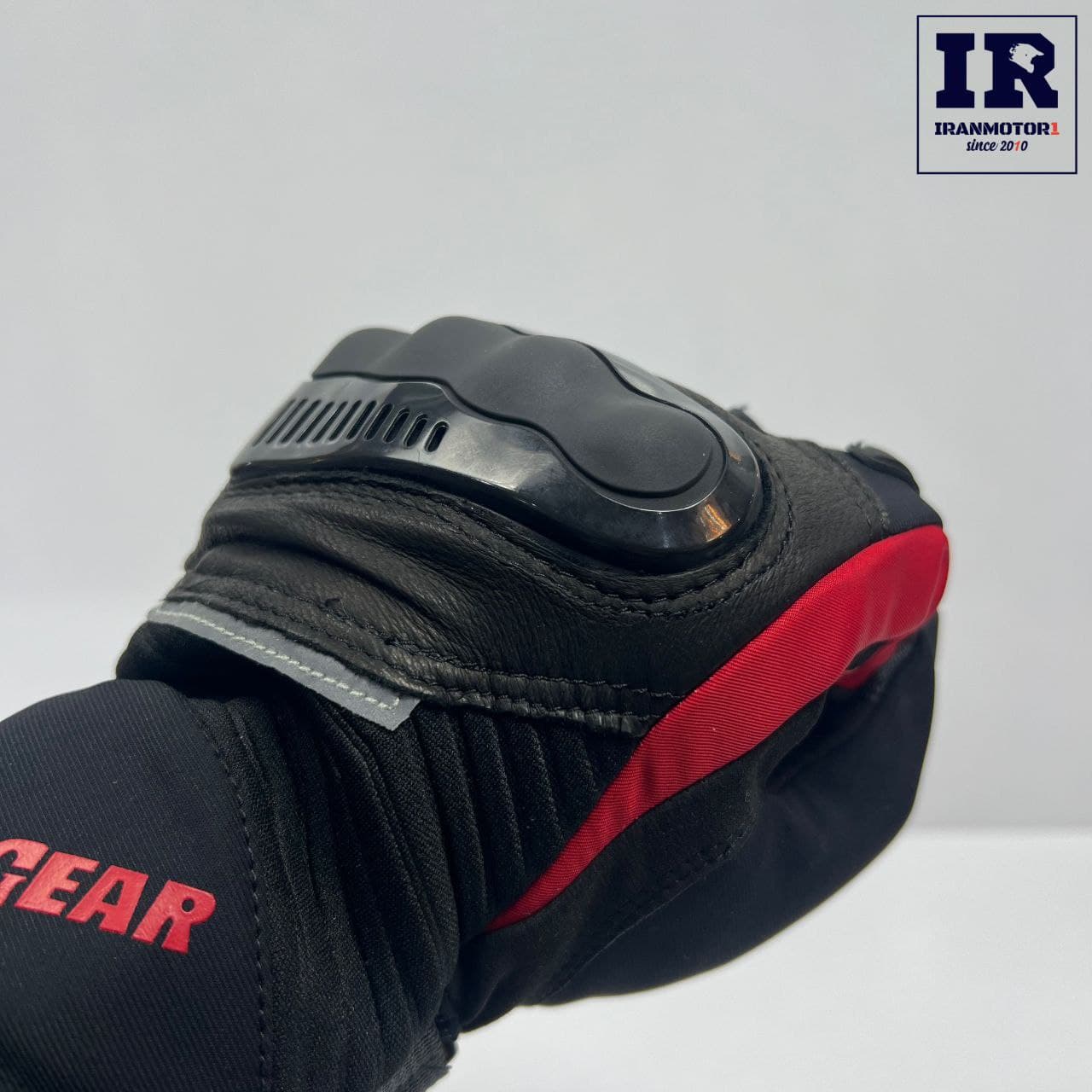 دستکش زمستانی موتور سیکلت cycle gear مشکی قرمز — تصویر ۴