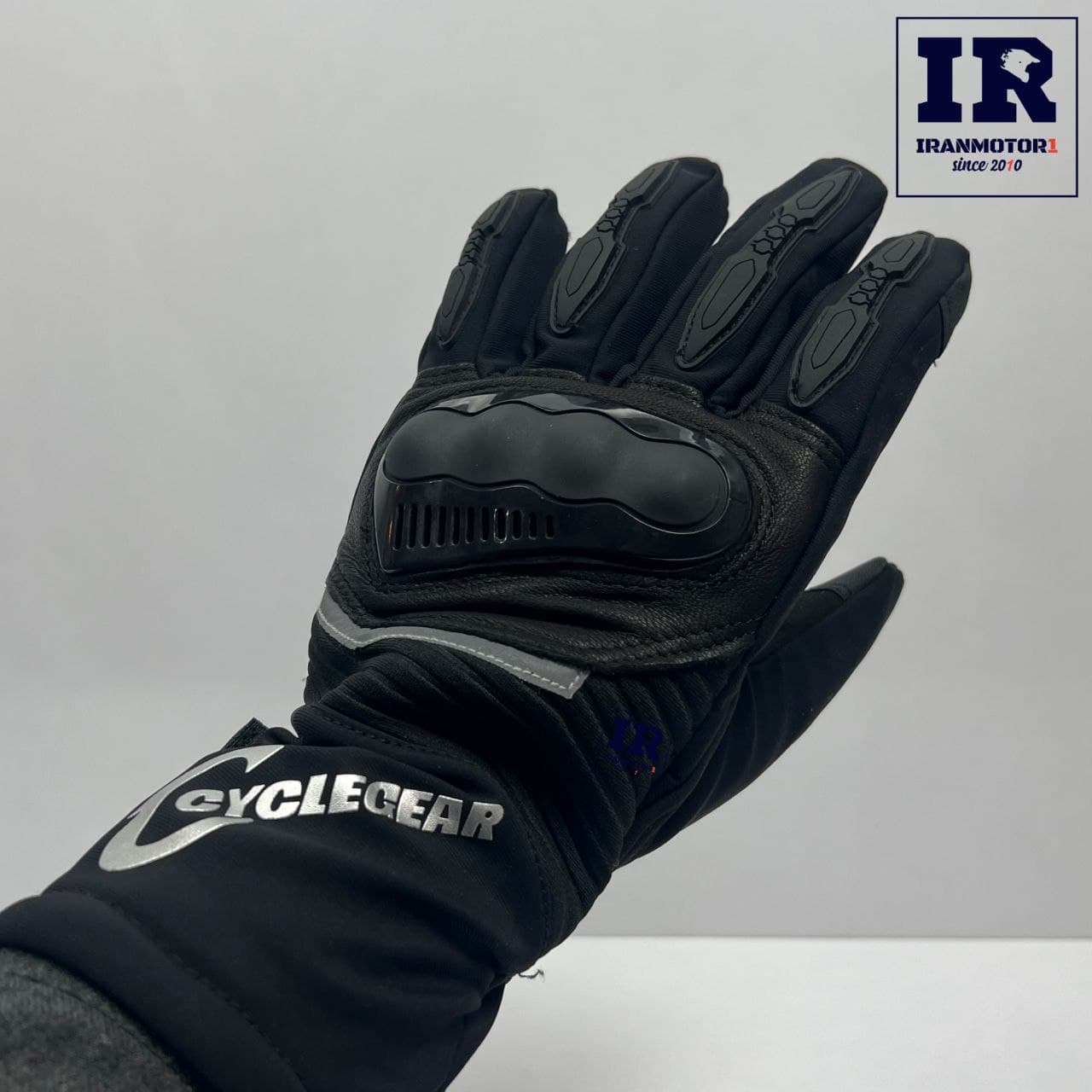 دستکش زمستانی موتور سیکلت cycle gear مشکی طوسی
