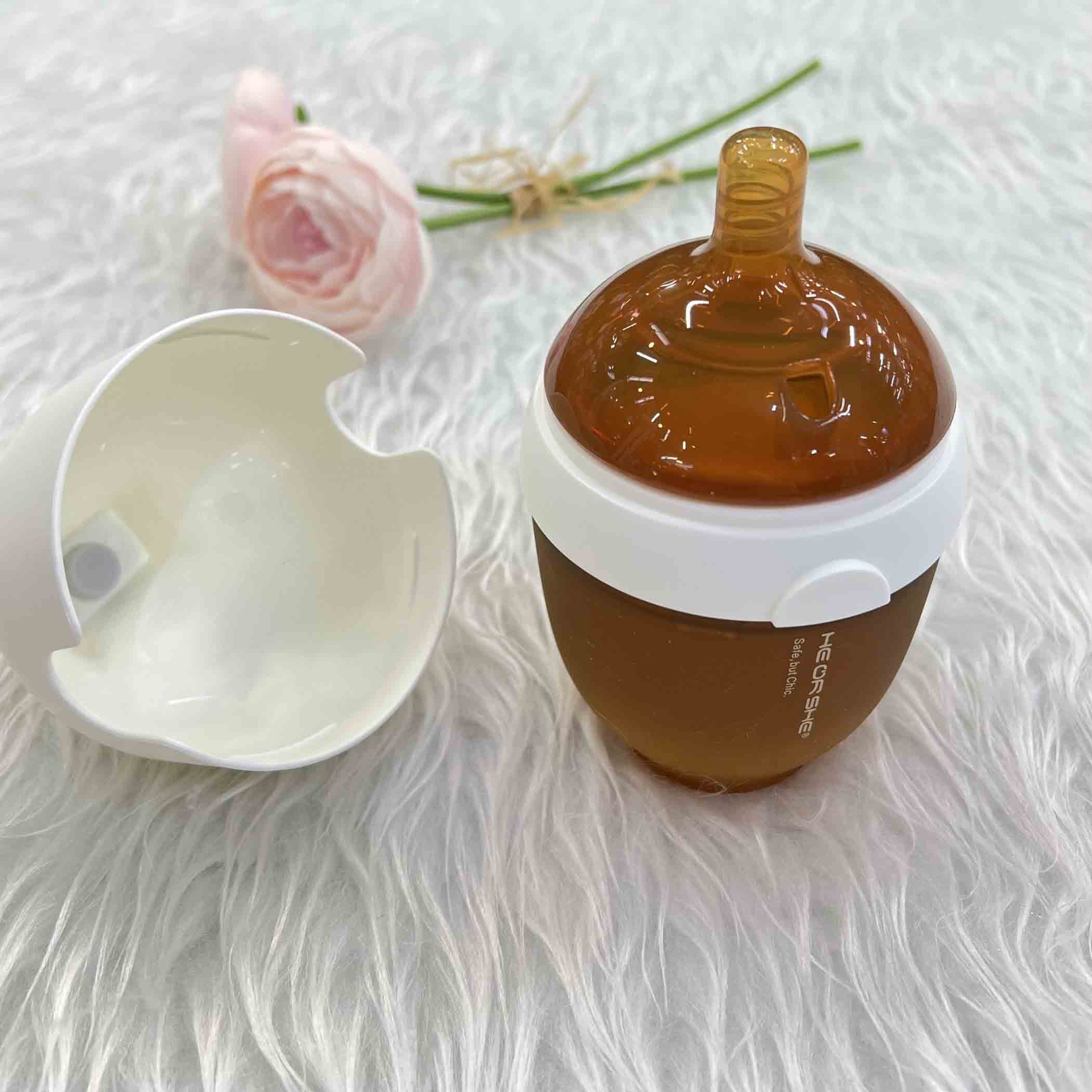شیشه شیر تمام سیلیکونی ضدنفخ هی اور شی HeOrShe حجم 160 میل — تصویر ۸