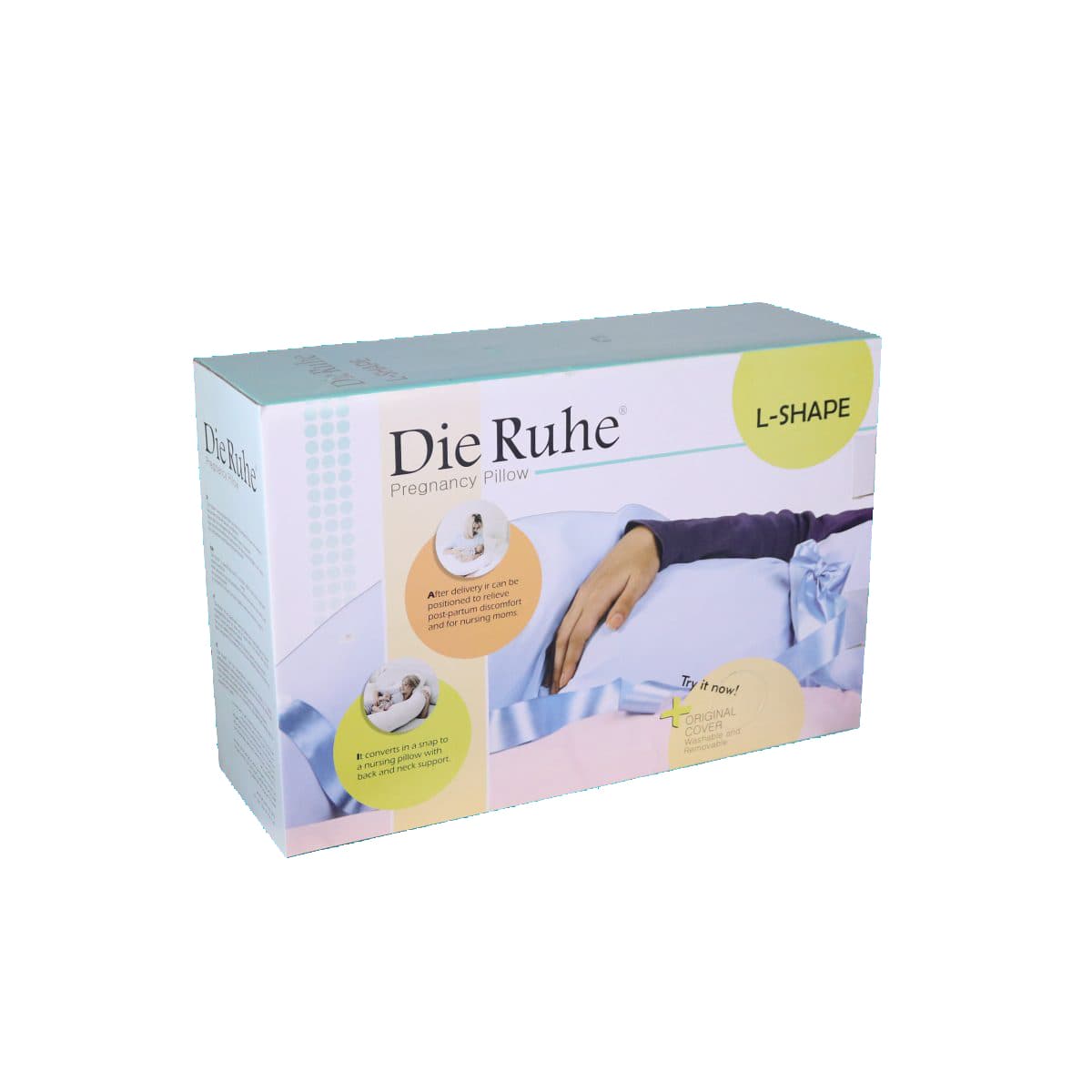 بالش بارداری ال-شکل برند دی روحه Die Ruhe L-Shape Pillow — تصویر ۶