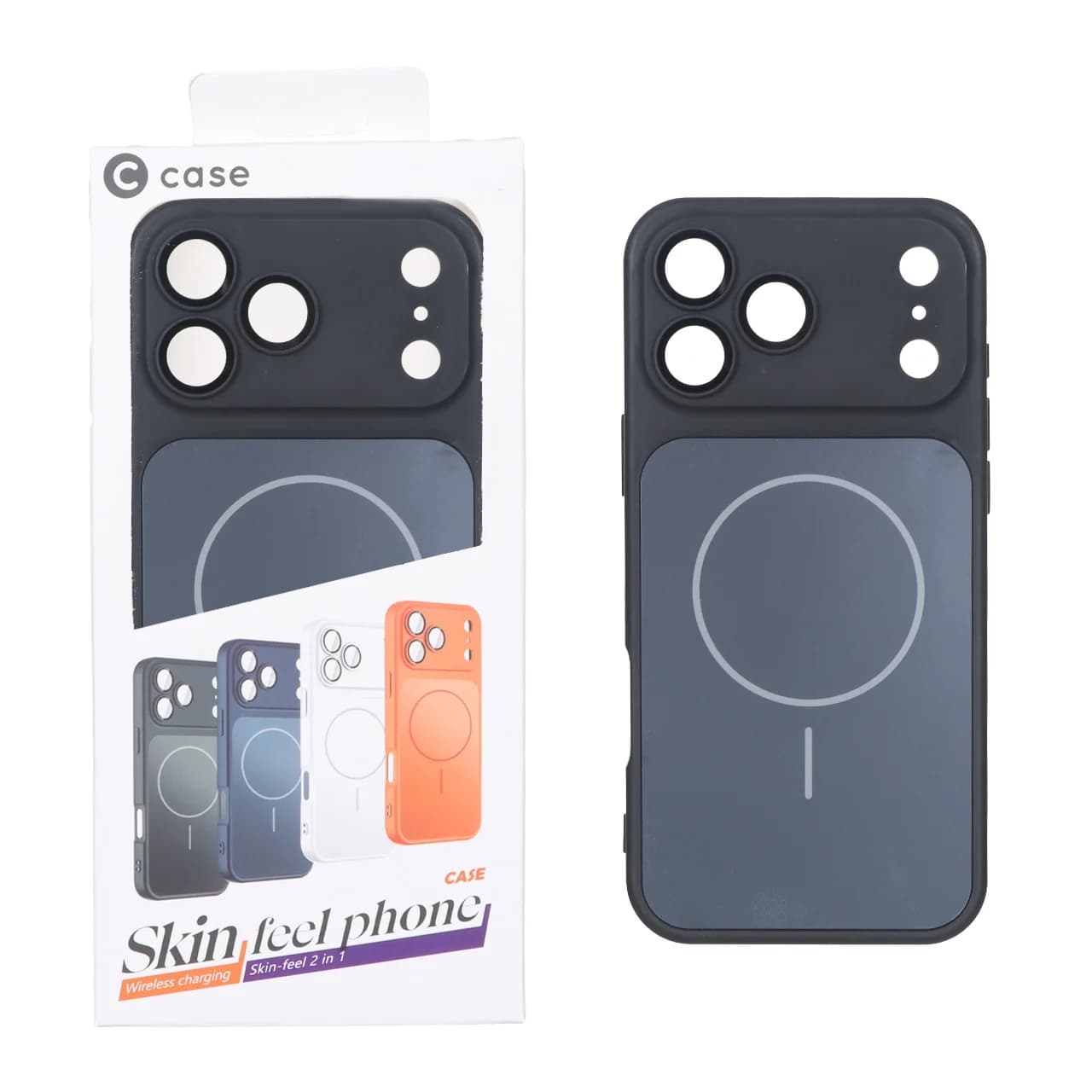 قاب C Case سیلیکونی PVD MagSafe محافظ لنز گلس دار Apple iPhone 17 Pro Max