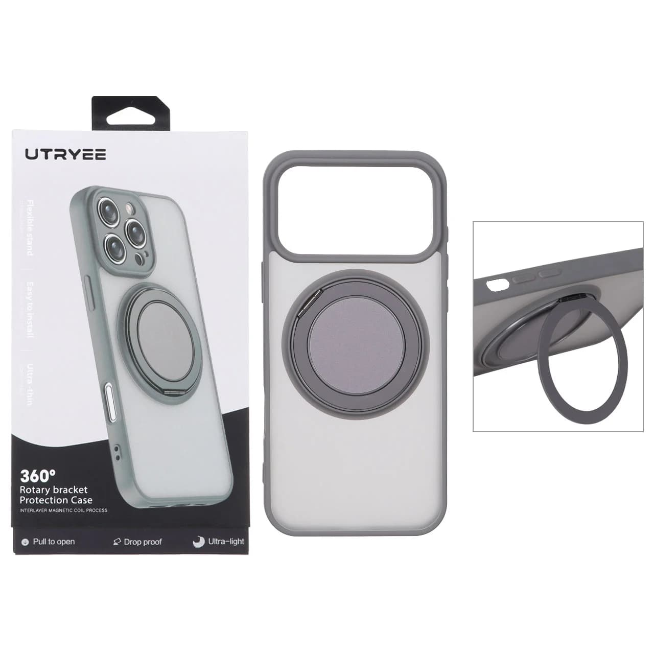 قاب اورجینال UTRYEE مات MagSafe لوپ استندشو Apple iPhone 17 Pro — تصویر ۳