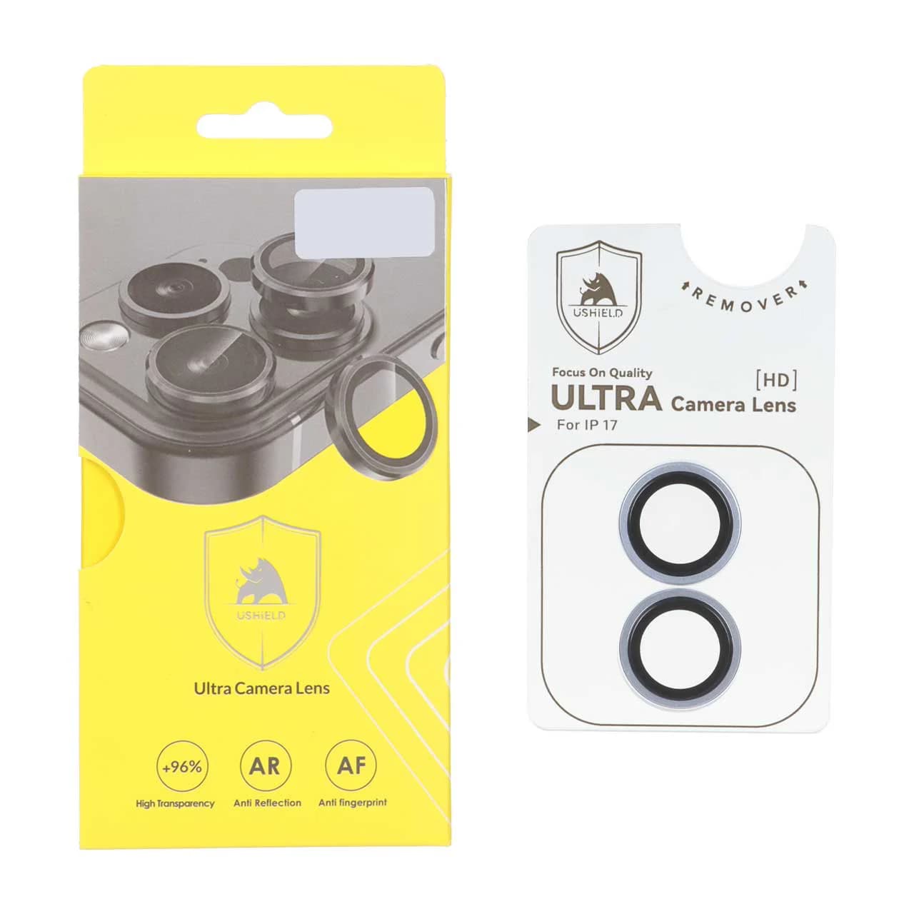 محافظ لنز رینگی اورجینال Ultra Camera Lens Ushield شابلون دار Apple iPhone 17