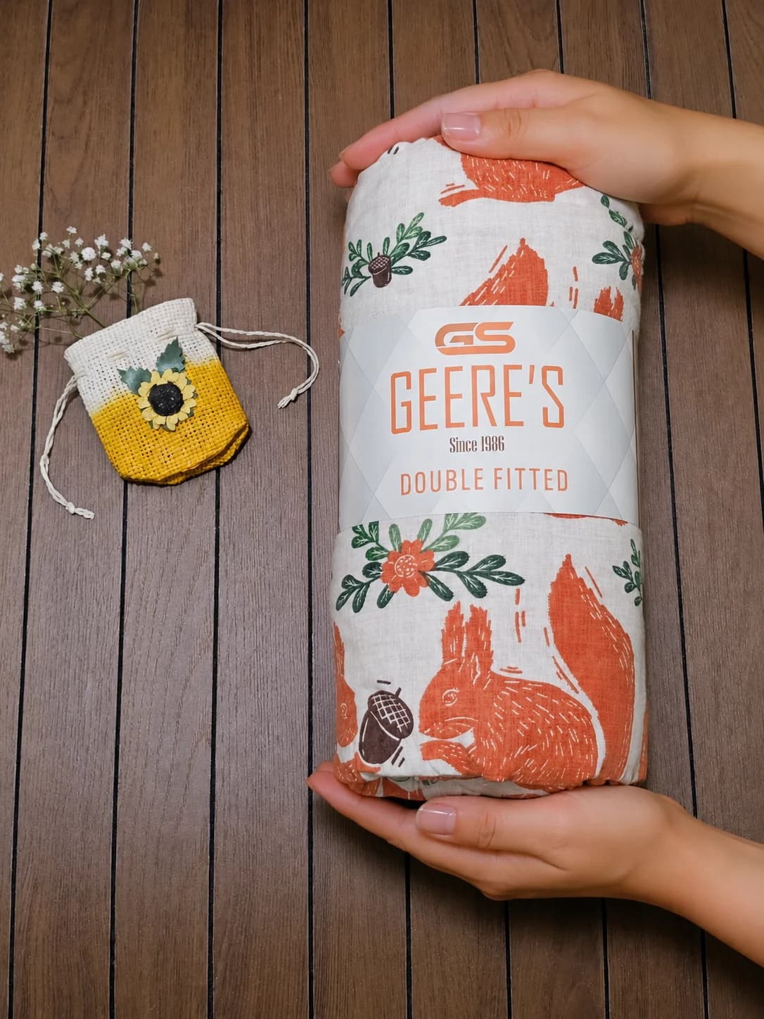 روتختی دونفره سه تیکه فلانل تمام پنبه Geere’s طرح حیوانات کد 3