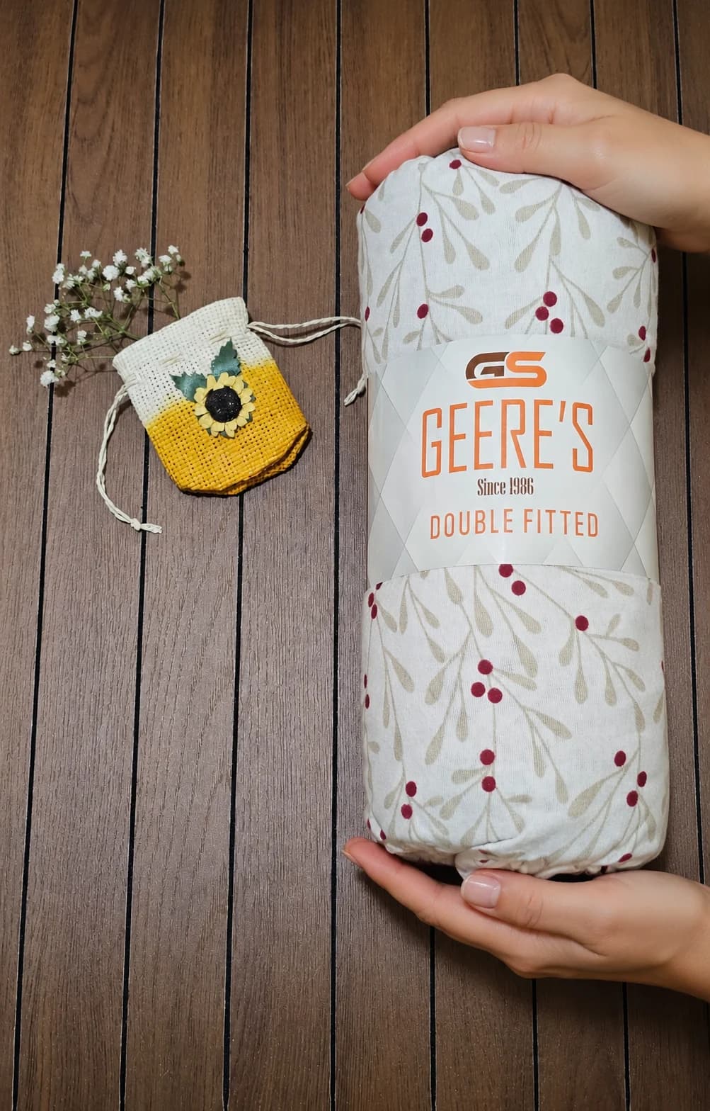 روتختی دونفره سه تیکه فلانل تمام پنبه Geere’s طرح مینیمال کد 8