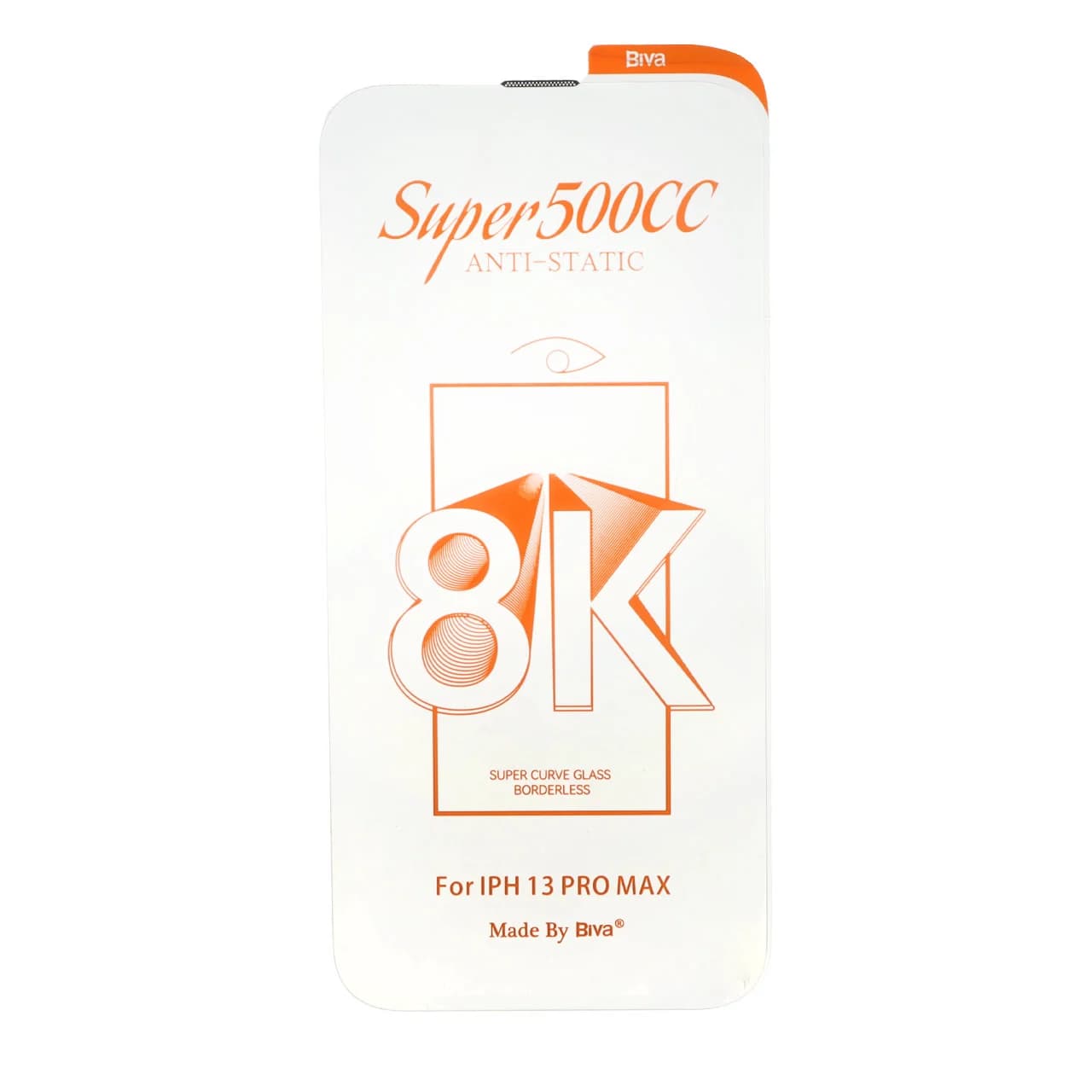 محافظ صفحه نمایش شیشه ای اورجینال بدون حاشیه Super 500CC 8K Biva مدل Apple iPhone 13 Pro Max / iPhone 14 Plus