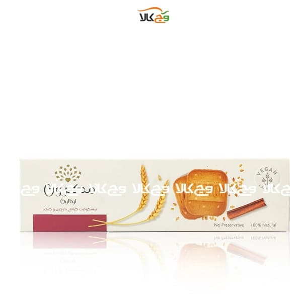 بیسکویت دارچین کنجدی وگن/وگان – 225 گرمی – مکرون — تصویر ۲