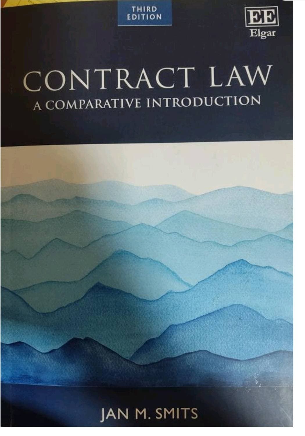 کتاب الکترونیکی حقوقی انگلیسی حقوق قرارداد CONTRACT LAW-A COMPARATIVE INTRODUCTION