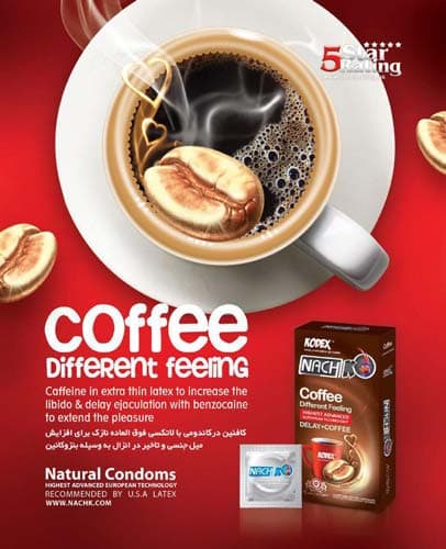 کاندوم کافئین کدکس مدل Coffee بسته 12 عددی — تصویر ۲