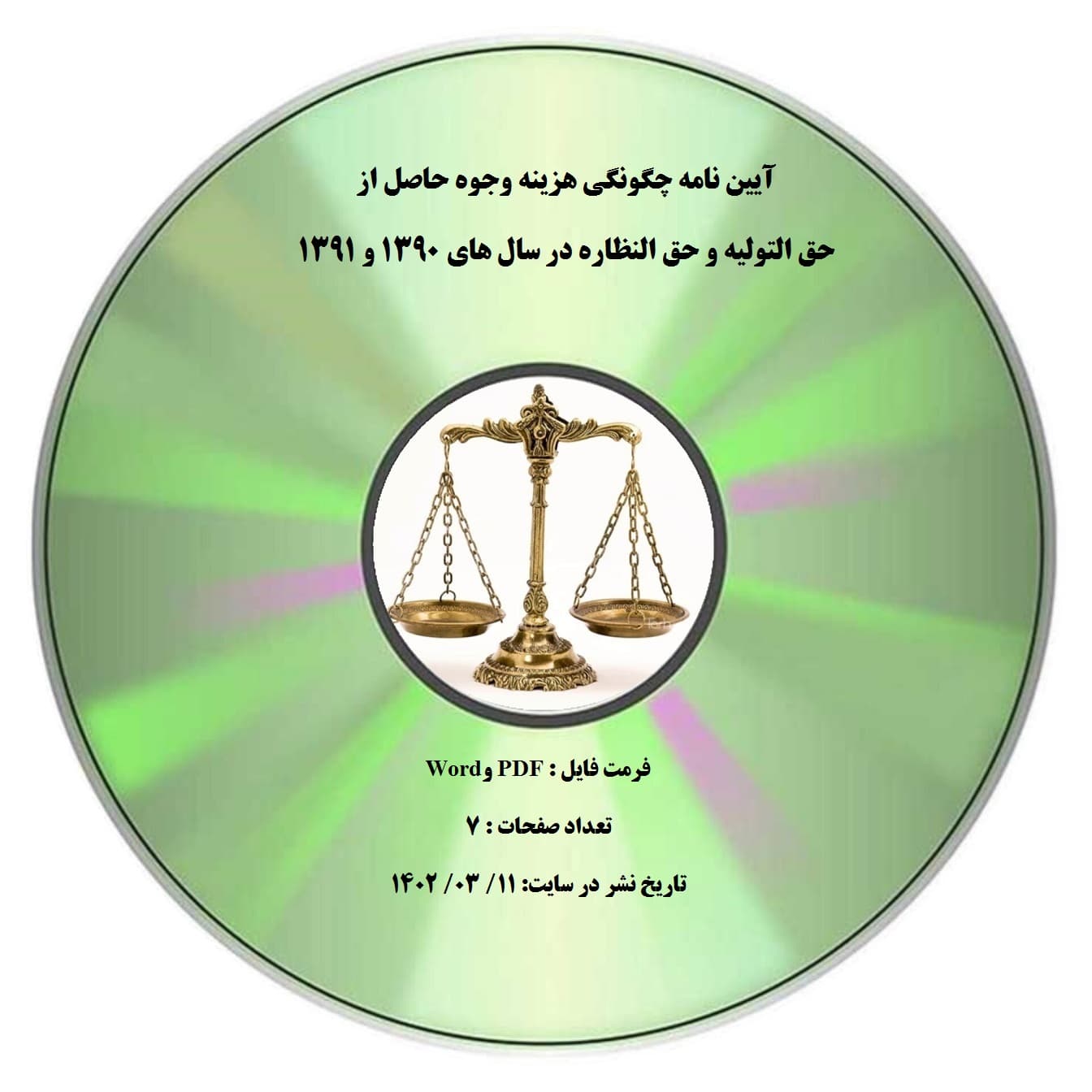 آیین نامه چگونگی هزینه وجوه حاصل از حق التولیه و حق النظاره در سال های 1390 و 1391