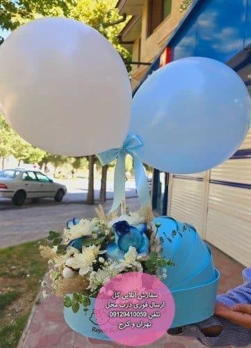 سبد گل دخترانه تعیین جنسیت نوزاد برای سورپرایز ویژه