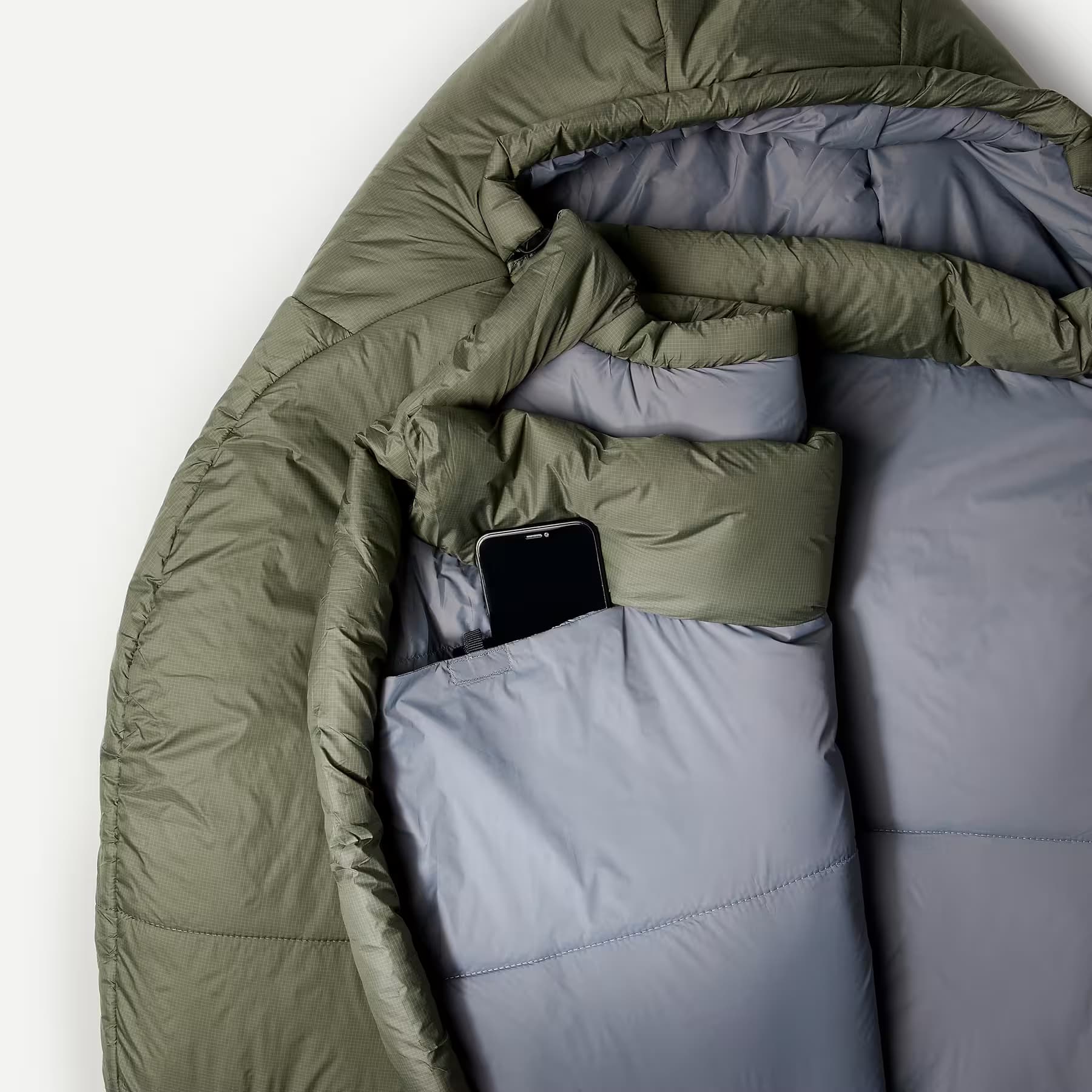 کیسه خواب سیموند دمای راحتی 0 درجه Simond Outdoor Trekking Synthetic Sleeping Bag – Khaki – MT500 – 0 °C Comfort – — تصویر ۵