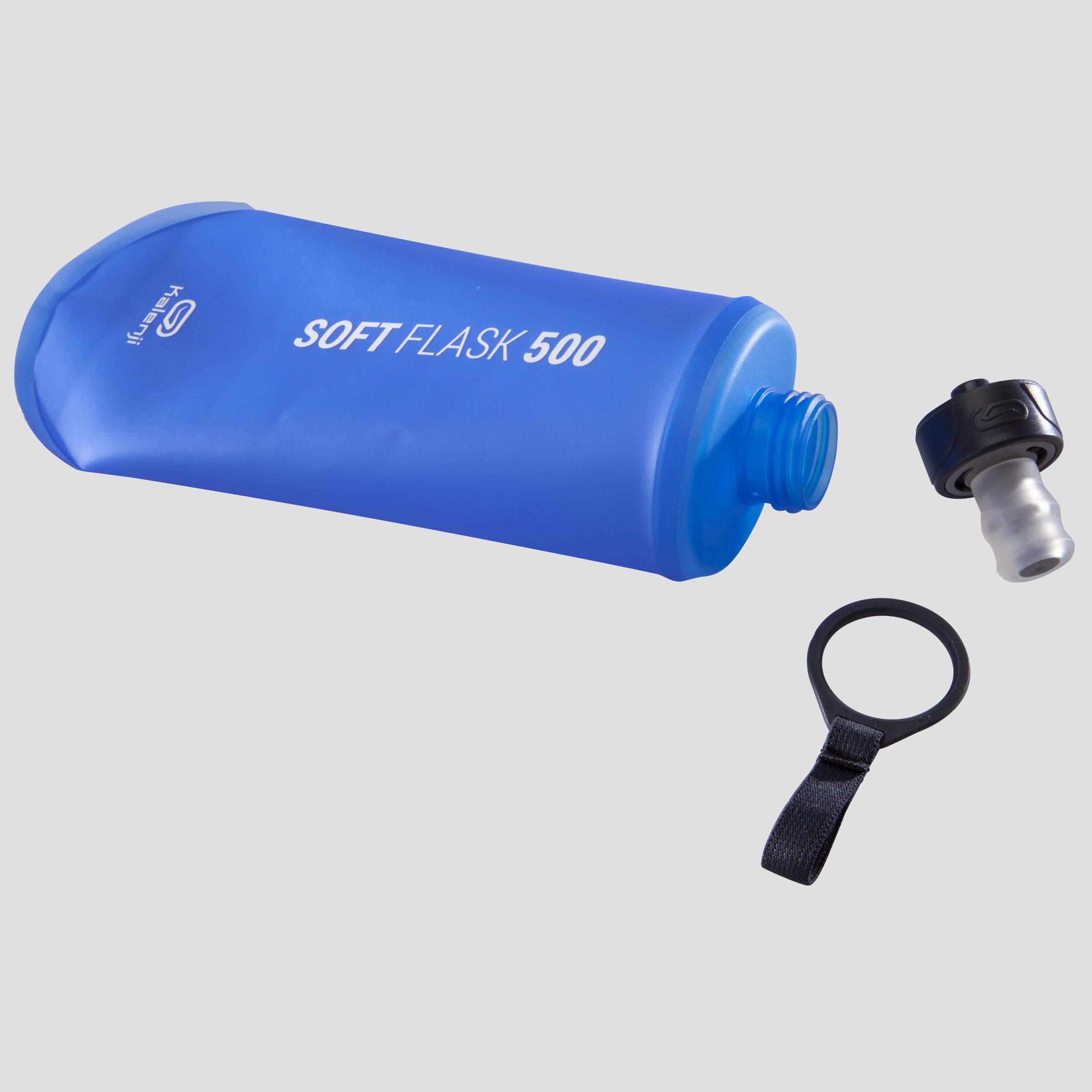 قمقمه انعطاف پذیر کالنجی – دکتلون Kalenji Cross Country Flask – 500 ml – Blue — تصویر ۵