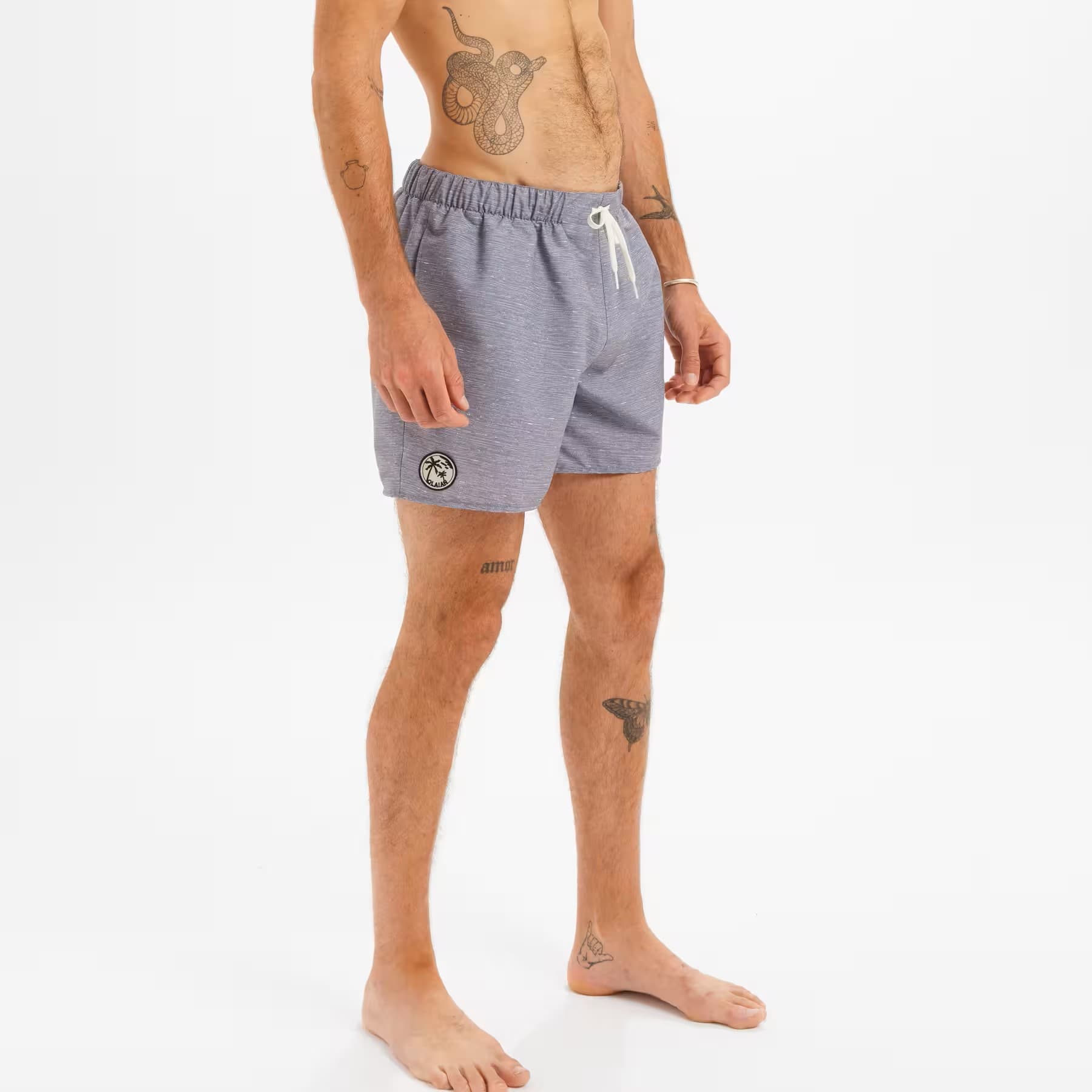 مایو موج سواری الیان – دکتلون Decathlon Olaian Men’s Short 15″ Swim Shorts – Gray – Patterned – CYCAS 100