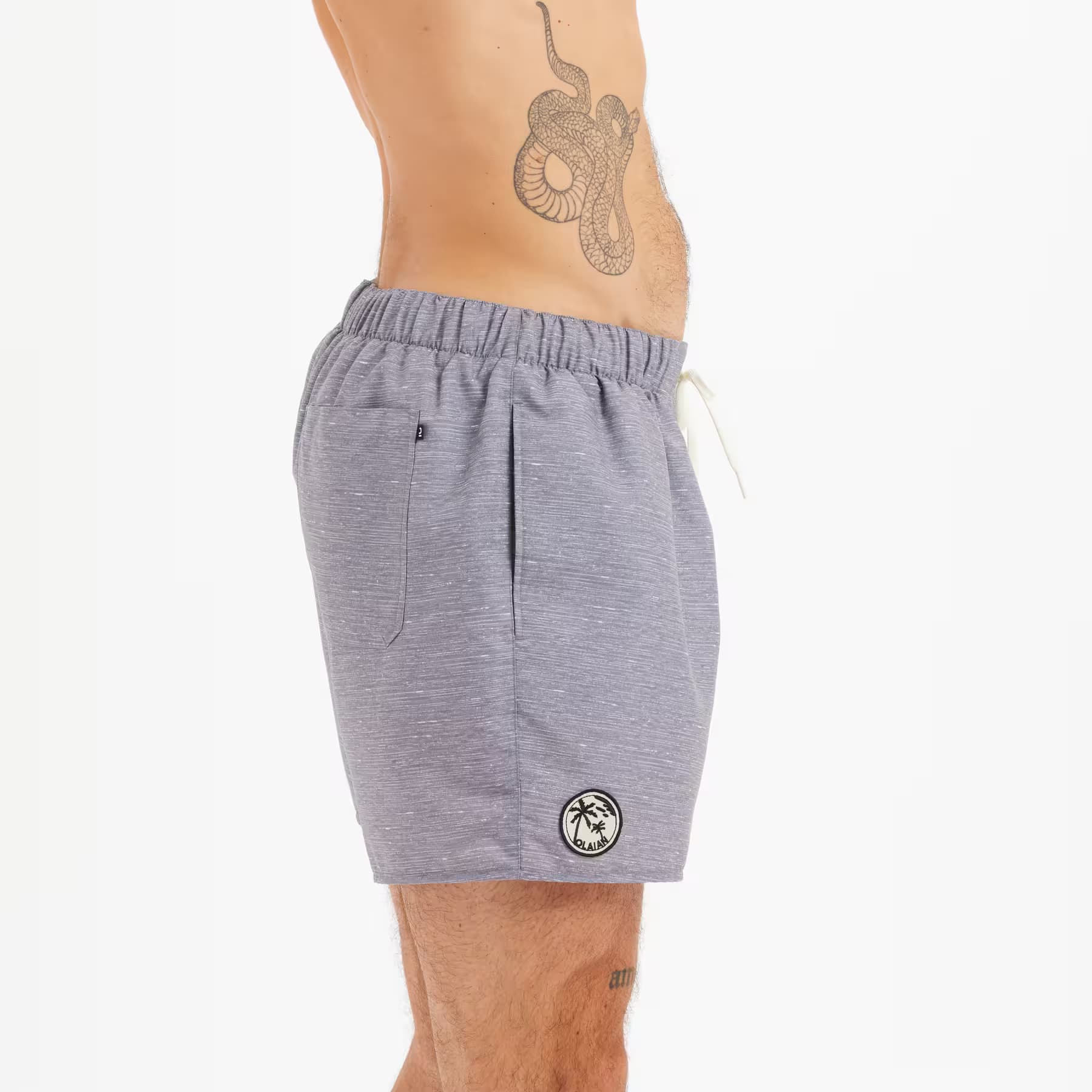مایو موج سواری الیان – دکتلون Decathlon Olaian Men’s Short 15″ Swim Shorts – Gray – Patterned – CYCAS 100 — تصویر ۶