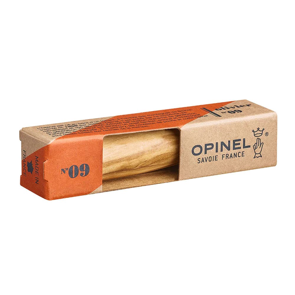 چاقو اپینل 09 استنلس – چوب زیتون Opinel No.09 Stainless Steel Folding Knife | Premium Olive wood — تصویر ۴