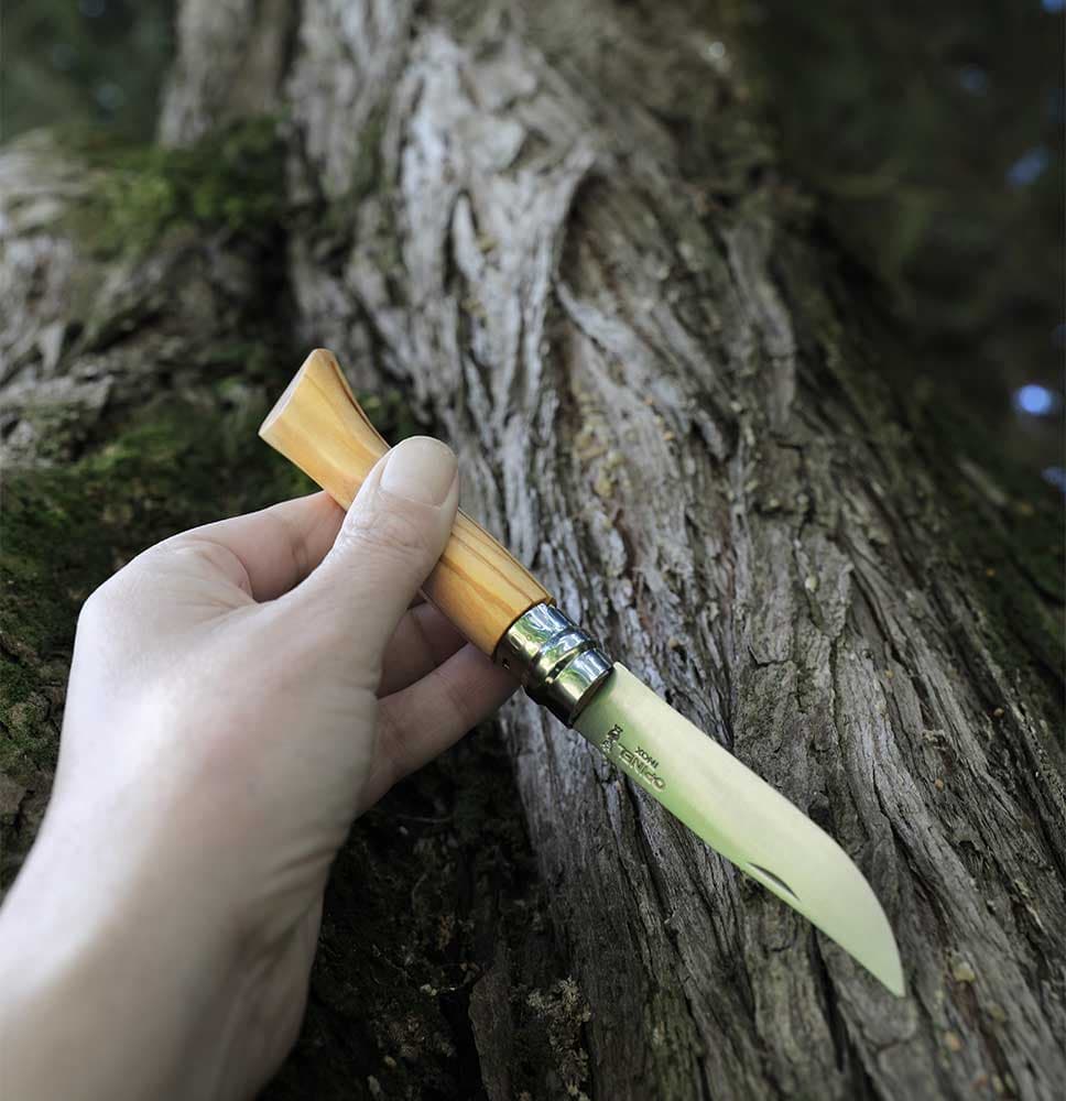 چاقو اپینل 09 استنلس – چوب زیتون Opinel No.09 Stainless Steel Folding Knife | Premium Olive wood — تصویر ۳