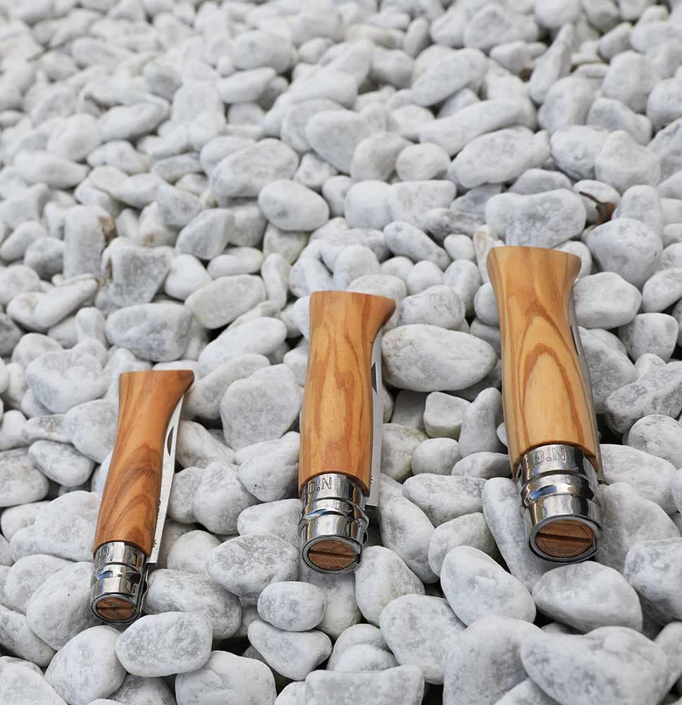 چاقو اپینل 09 استنلس – چوب زیتون Opinel No.09 Stainless Steel Folding Knife | Premium Olive wood — تصویر ۲