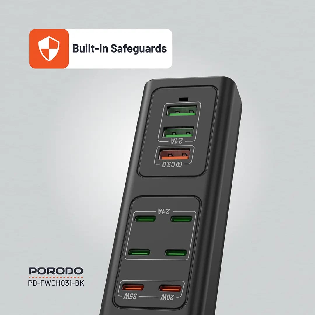 هاب شارژ USB چند پورت پورودو 85 واتی — تصویر ۳