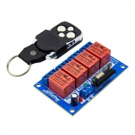 فرستنده گیرنده 4 کاناله صنعتی 433MHZ با ریموت کد لرن ایرانیک
