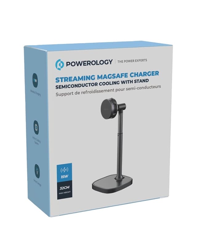 شارژر وایرلس مگ سیف پاورولوژی Powerology Streaming MagSafe Charger PMHDWCMBK — تصویر ۴