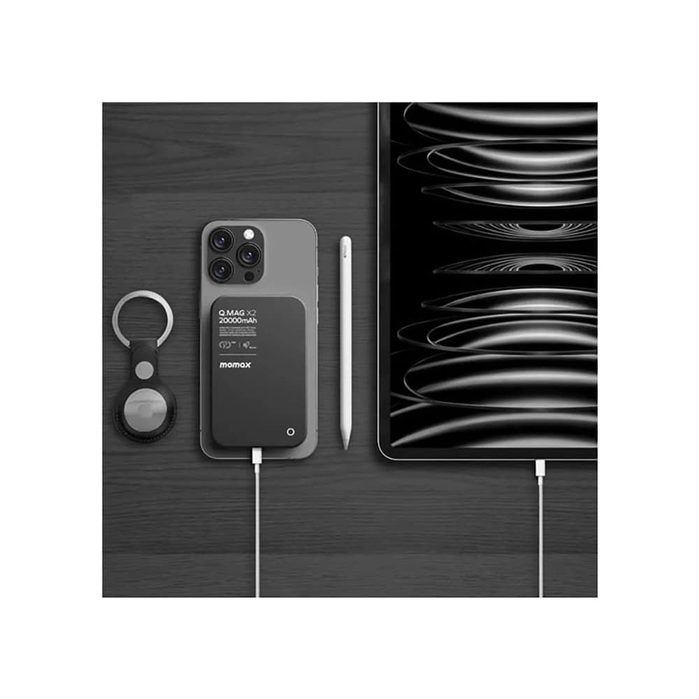 پاوربانک بیسیم مگسیف 35 وات 20000 میلیآمپر مومکس مدل Momax Q.Mag X2 IP133 — تصویر ۵
