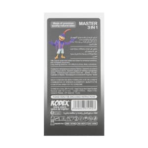 کاندوم تاخیری کدکس KODEX مدل MASTER 3 IN 1 بسته 12 عددی — تصویر ۲