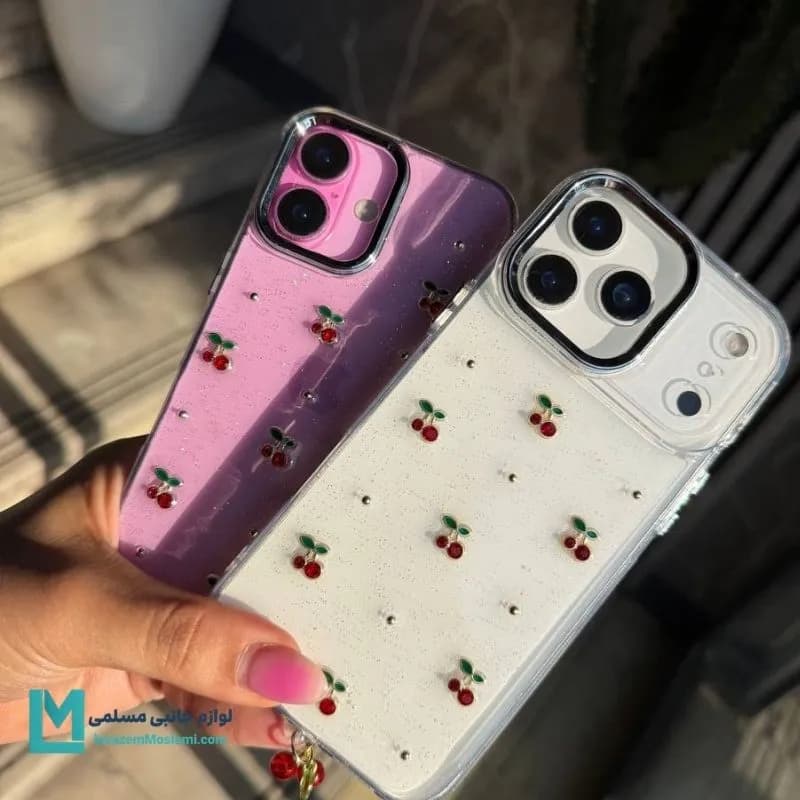 قاب گوشی شفاف آلبالو شاین گیلاسی کد C3404 | لوازم جانبی مسلمی — تصویر ۲