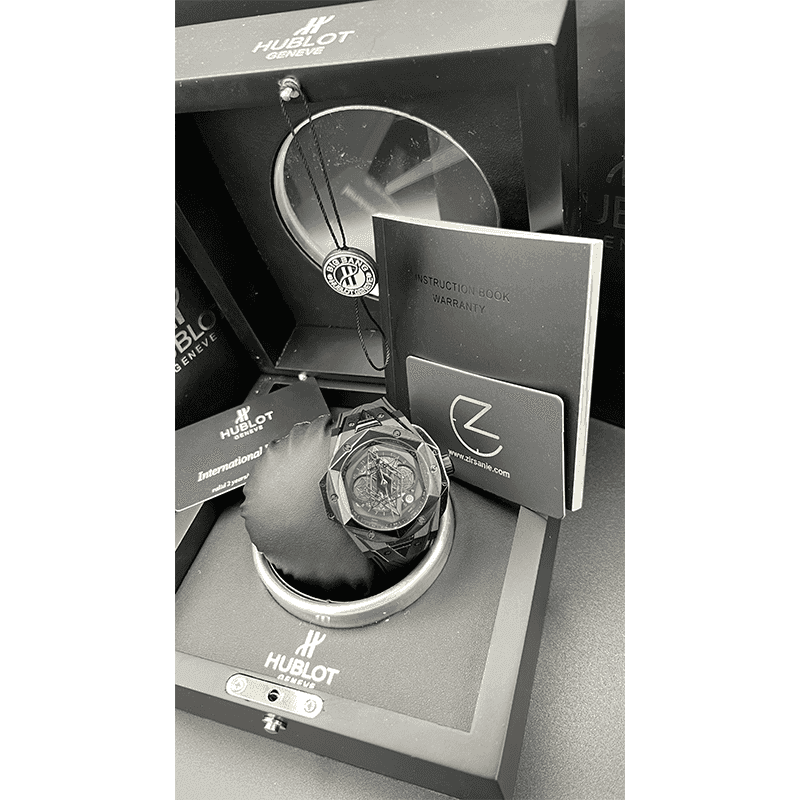 ساعت مچی مردانه هابلوت کهکشانی فول مشکی Hublot Big Bang SANG BLEU II BLACK MAGIC — تصویر ۸