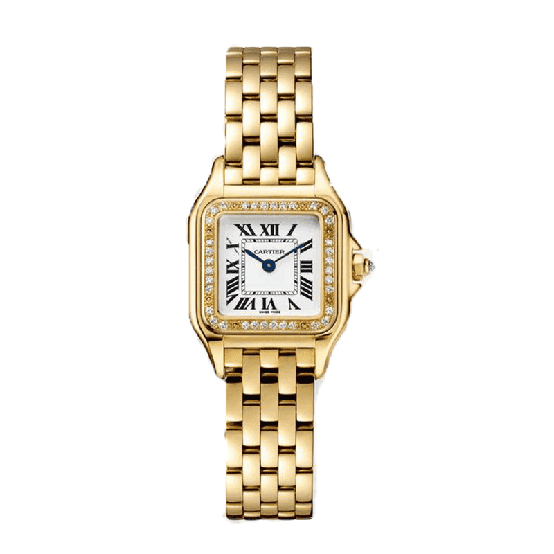 ساعت مچی زنانه کارتیر پنتر گلد دورنگین Cartier Panthere Gold Diamonds
